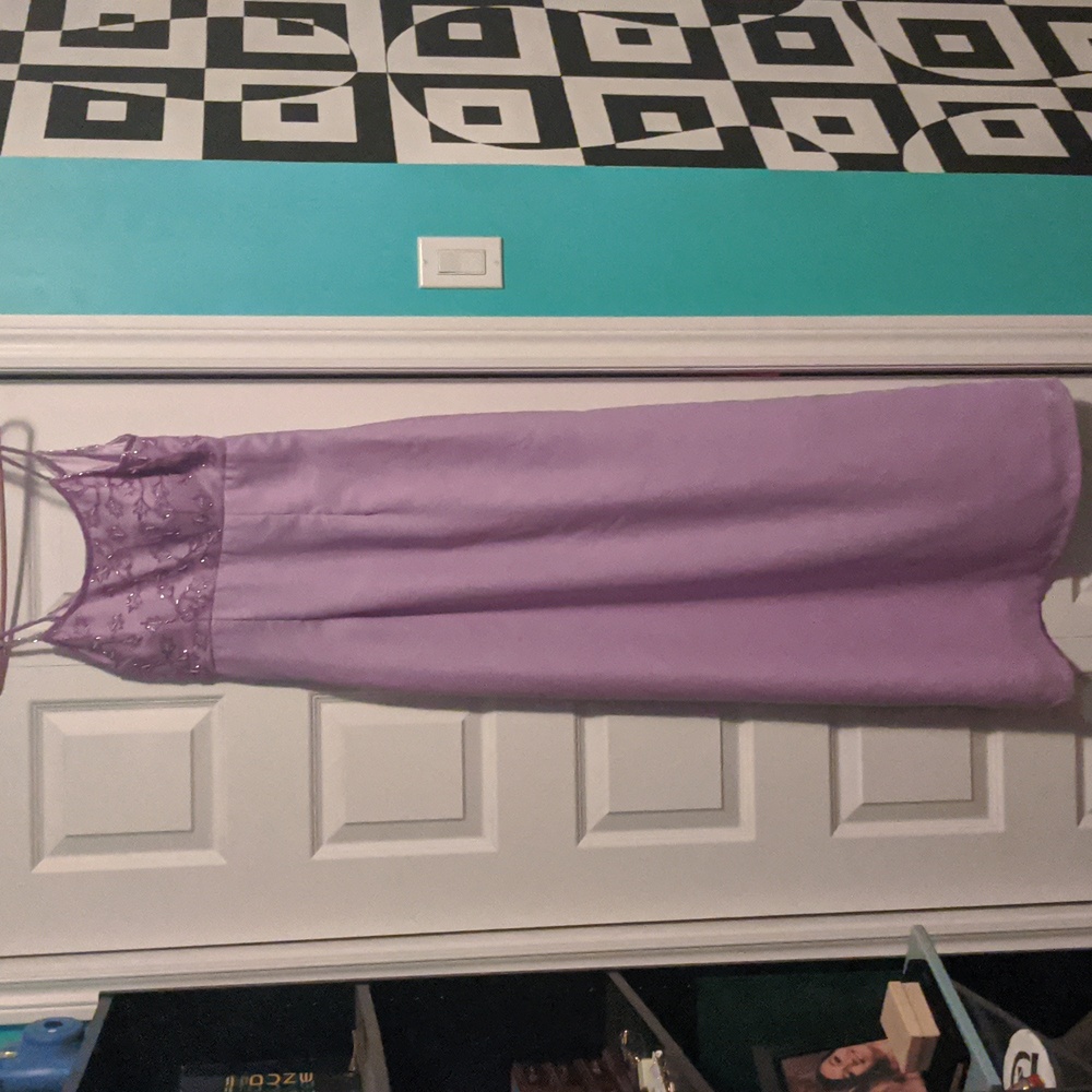 purple maxi dress